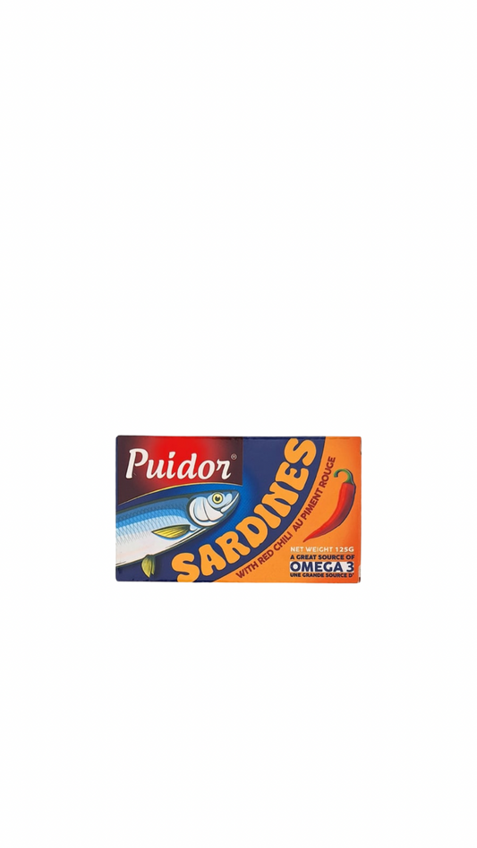 Puidor sardine hot 125g