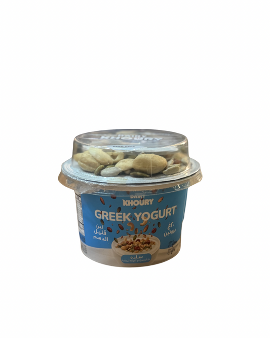 Dairy milk khoury Plain with nuts greek yogurt 175g