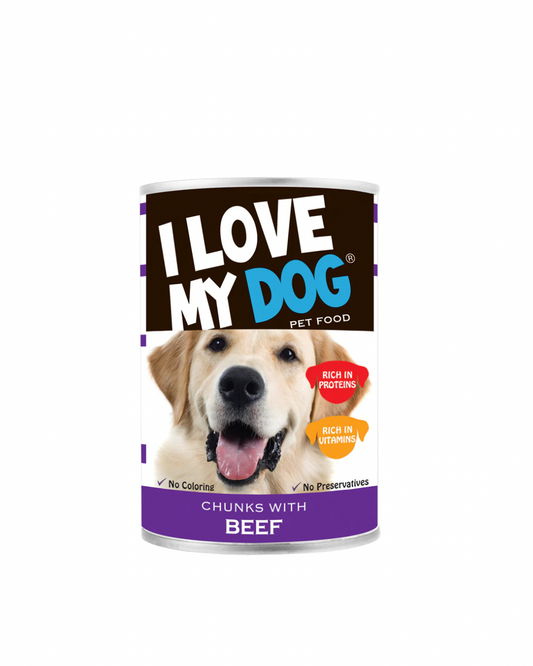 I Love my Dog Chunks with Beef 415g