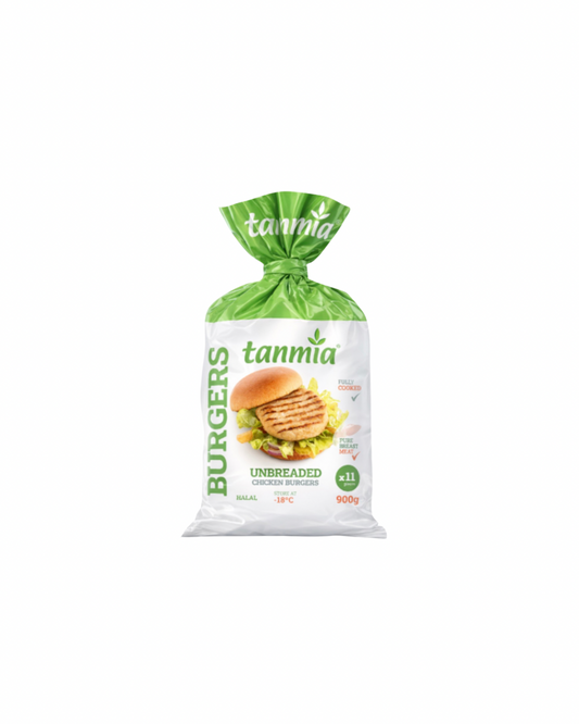 Tanmia unbreaded chicken burger 900g